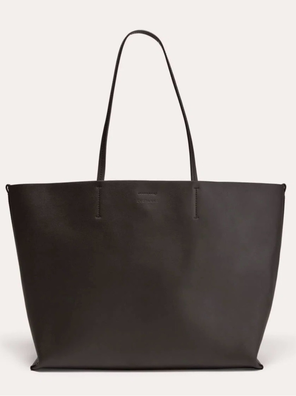 Everlane Black Leather Tote Bag - Minimal Everyday Carry